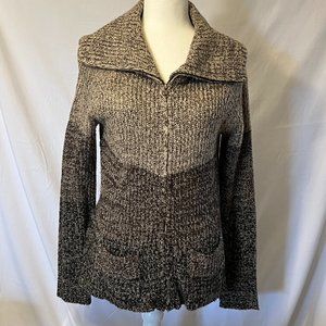 Allison Brittany zipper up tri-color sweater